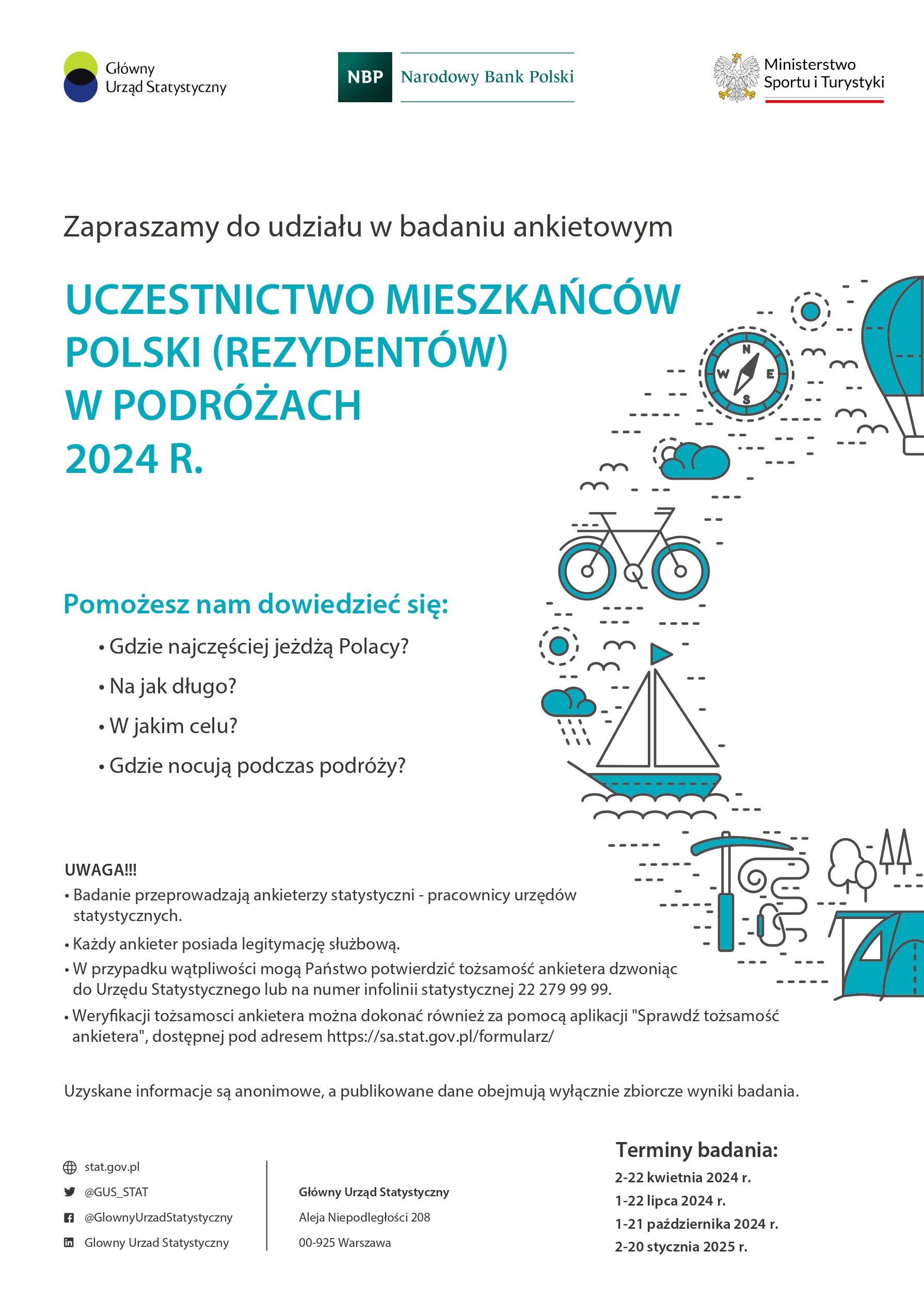 Plakat z informacja o badaniu podrózy mieszkanców Polski page 0001