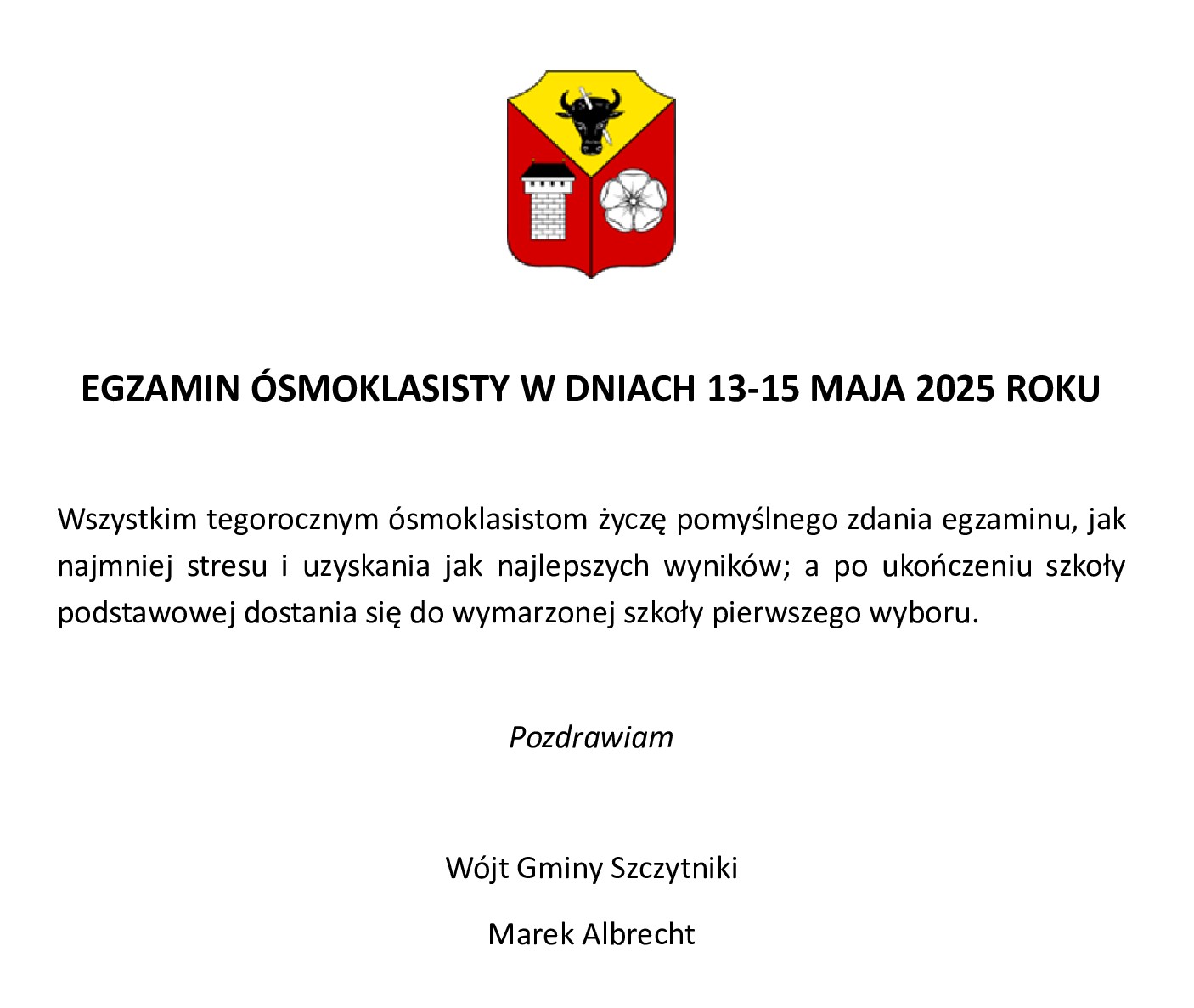 Słowo W. przed egzaminem klasy 8 2025