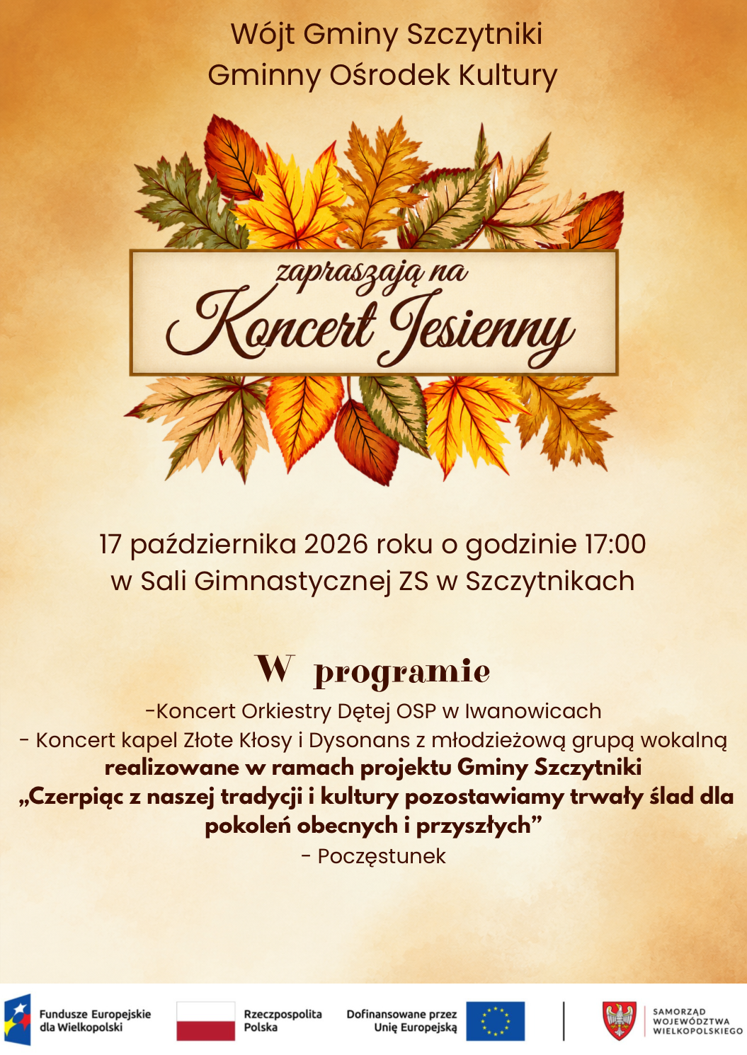 plakat koncert jesienny